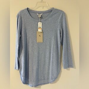 Ladies Tommy Bahama light blue shirt 3/4 sleeve size S/P